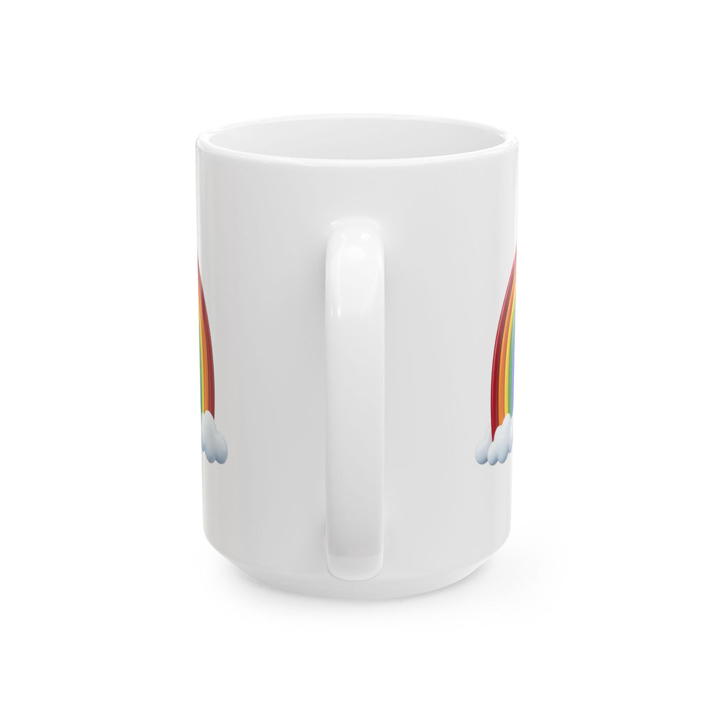 Rainbow Clouds Ceramic Mug — Colorful Coffee Cup (11oz, 15oz)