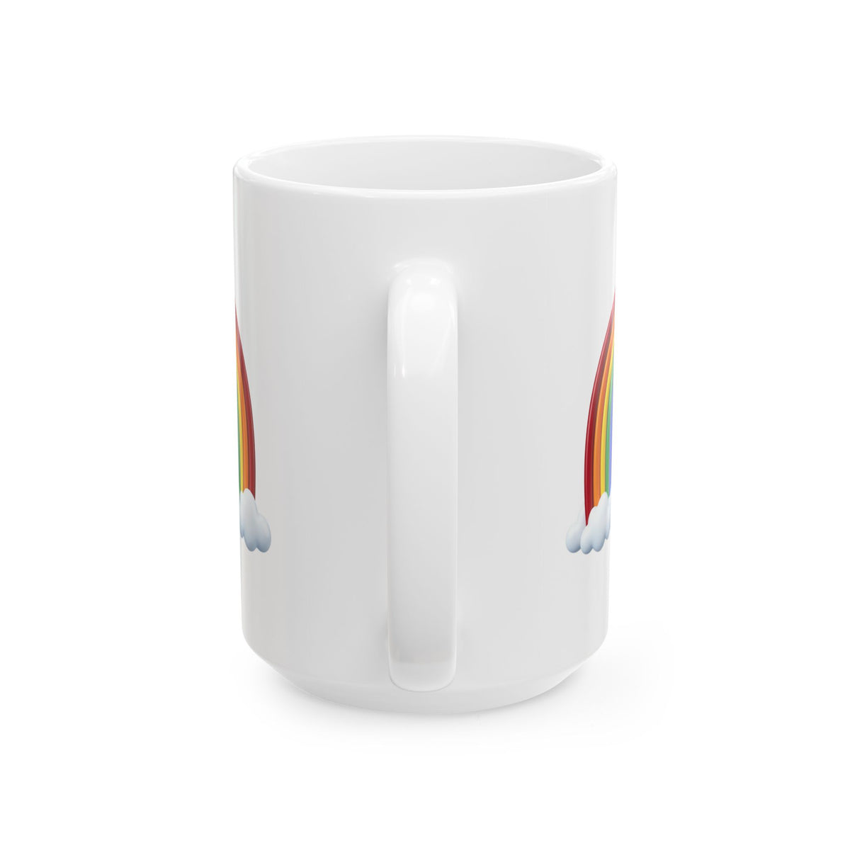 Rainbow Clouds Ceramic Mug — Colorful Coffee Cup (11oz, 15oz)