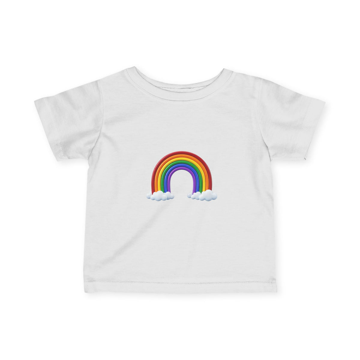 Infant Tee — Rainbow with Clouds Baby T-Shirt
