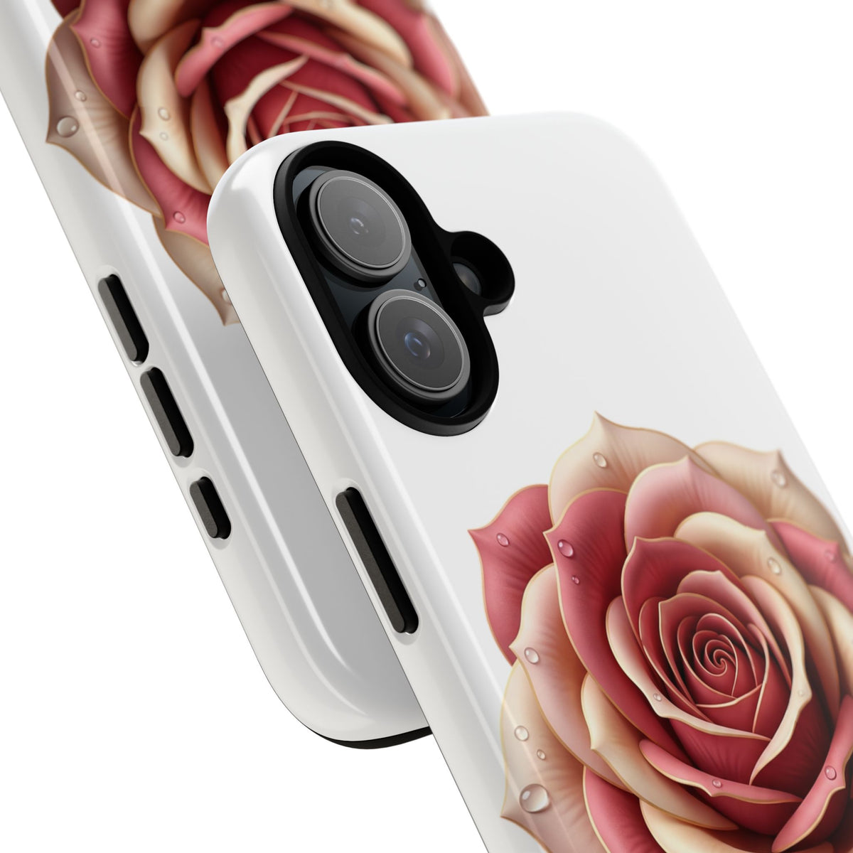 Rose Waterdrop Tough Phone Case — Protective Floral iPhone Cover