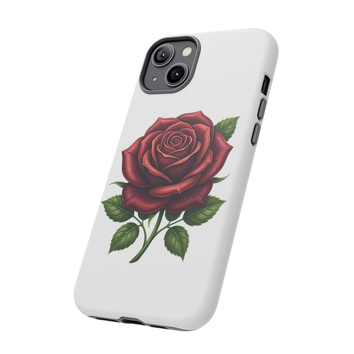 Rose Phone Case — Vintage Red Rose Floral Protective Cover