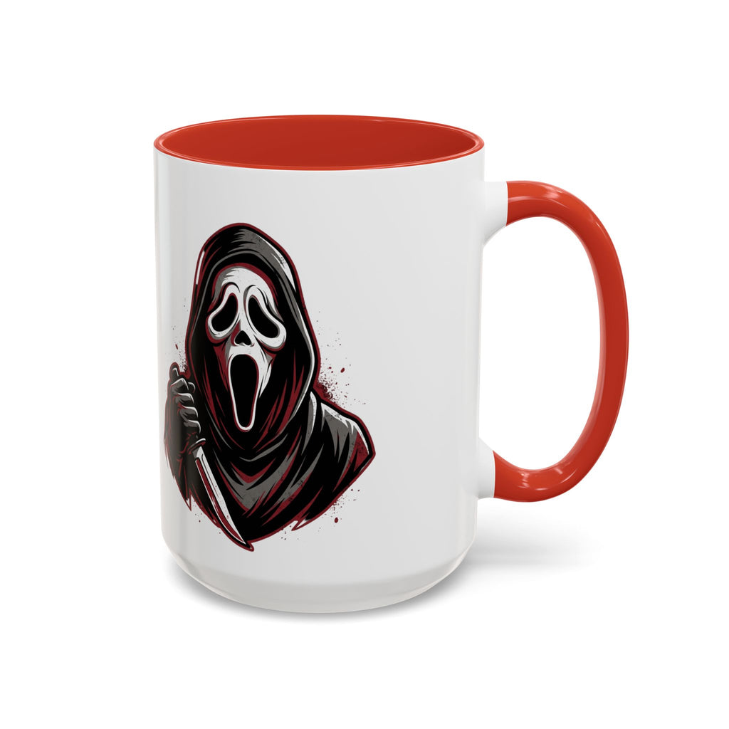 Scream Mask Accent Coffee Mug — Horror Killer Design (11/15oz)
