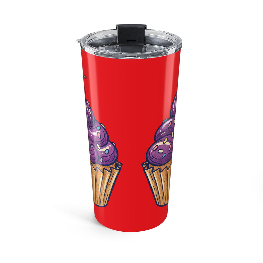 20oz Purple Cupcake Travel Tumbler Red — Insulated Coffee & Tea Cup