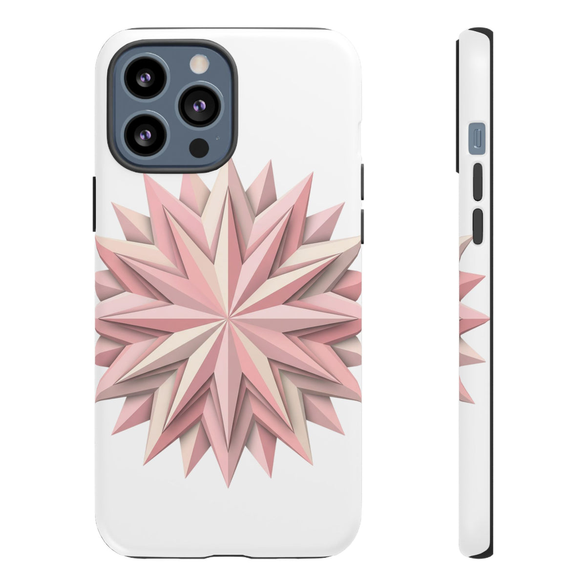 Pink Geometric Star Phone Case — Tough Protective iPhone Cover