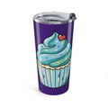 Blue Cupcake 20oz Tumbler- Dark Purple Blue Sweet Treats Insulated Travel Mug