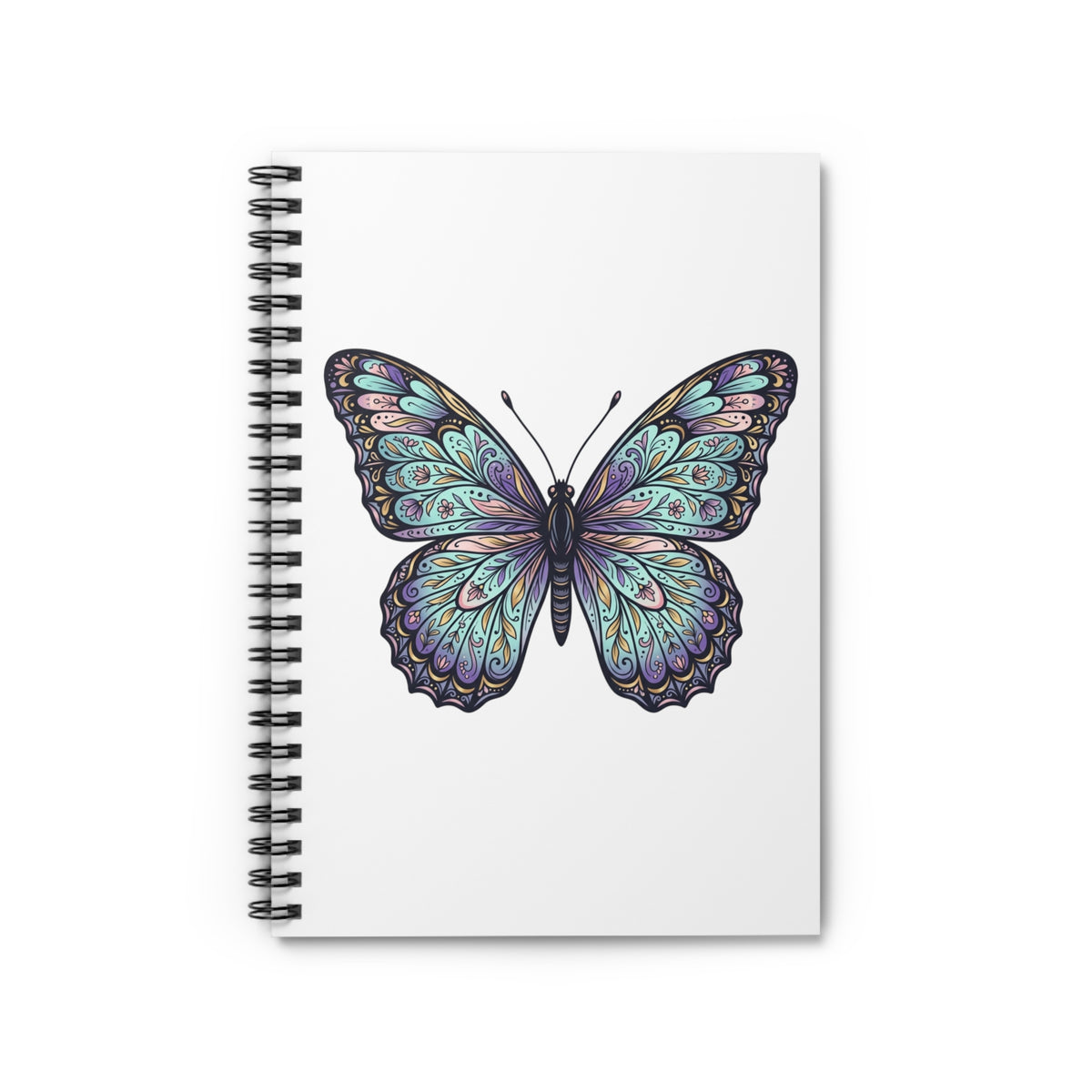 Butterfly Design Spiral Notebook - Ruled Line