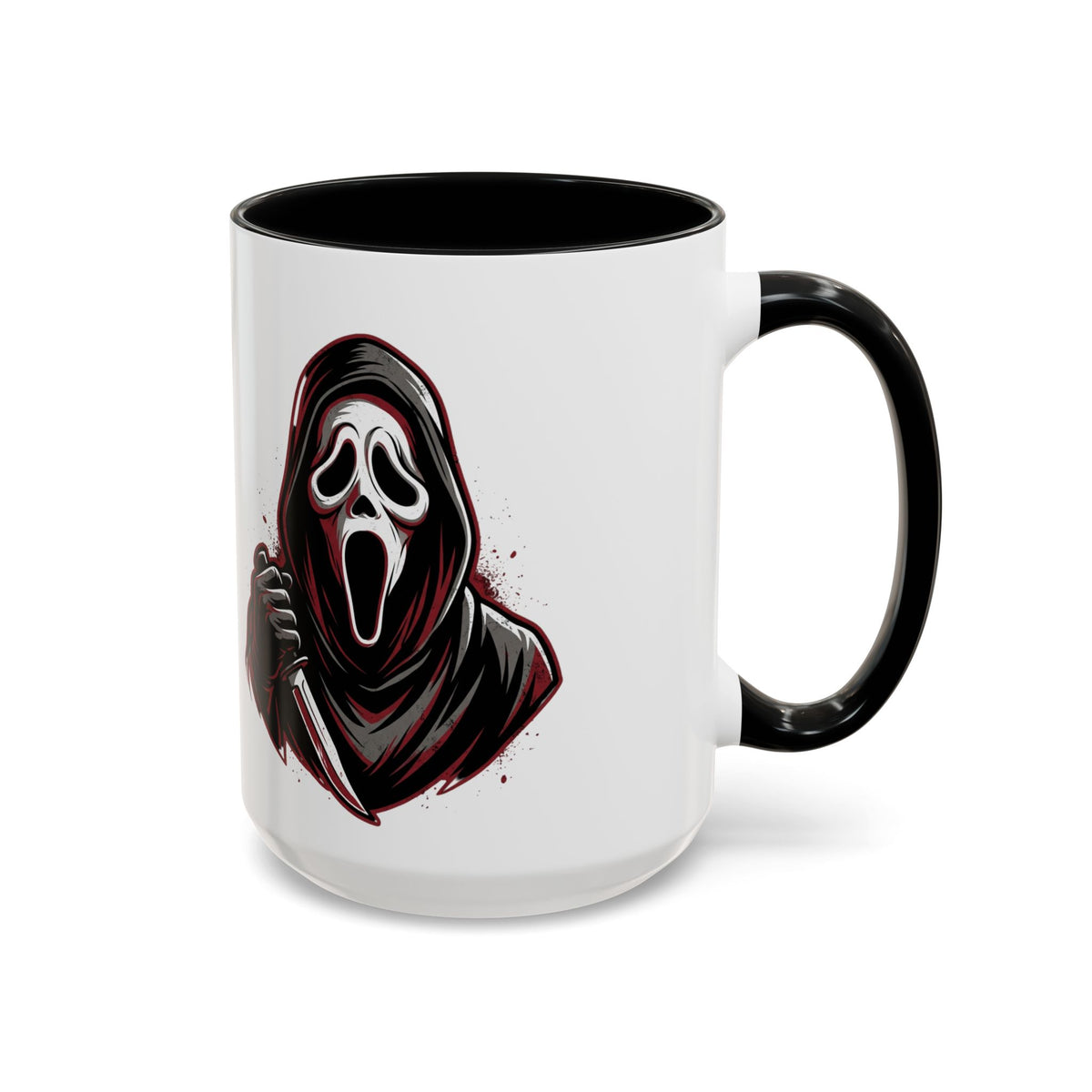 Scream Mask Accent Coffee Mug — Horror Killer Design (11/15oz)