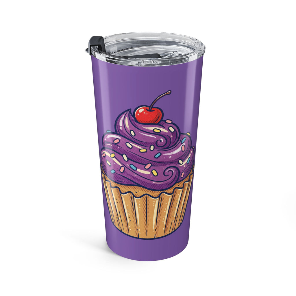 20oz Purple Cupcake Tumbler Light Purple — Insulated Travel Cup with Cute Dessert Design