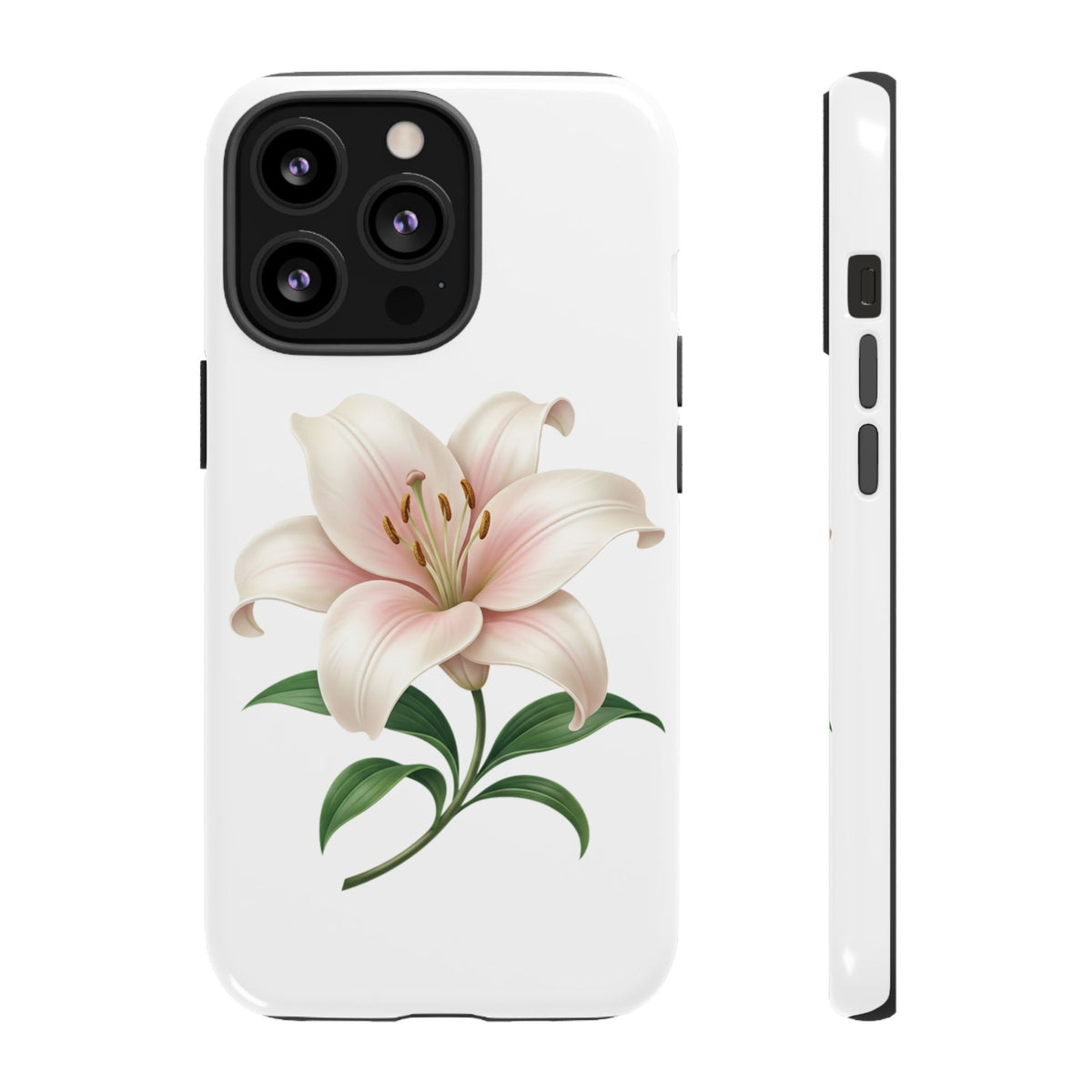 Floral Lily Phone Case — Pink Lily Tough Protective Cover