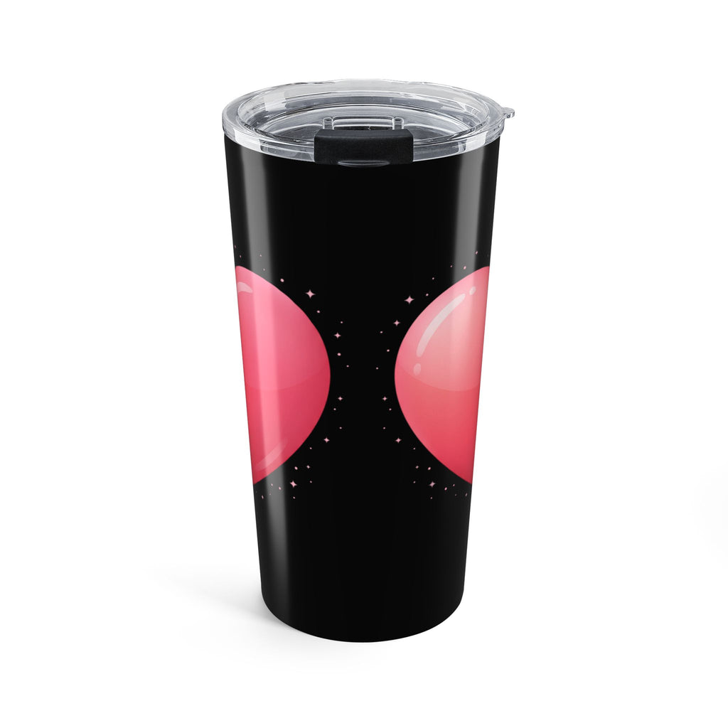 Pink Heart Tumbler 20oz Black