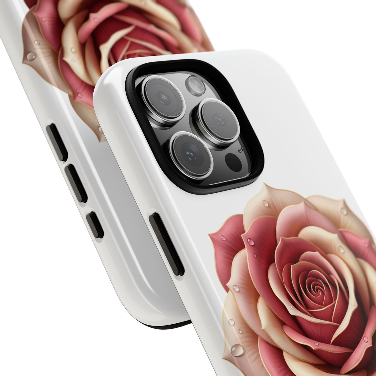 Rose Waterdrop Tough Phone Case — Protective Floral iPhone Cover