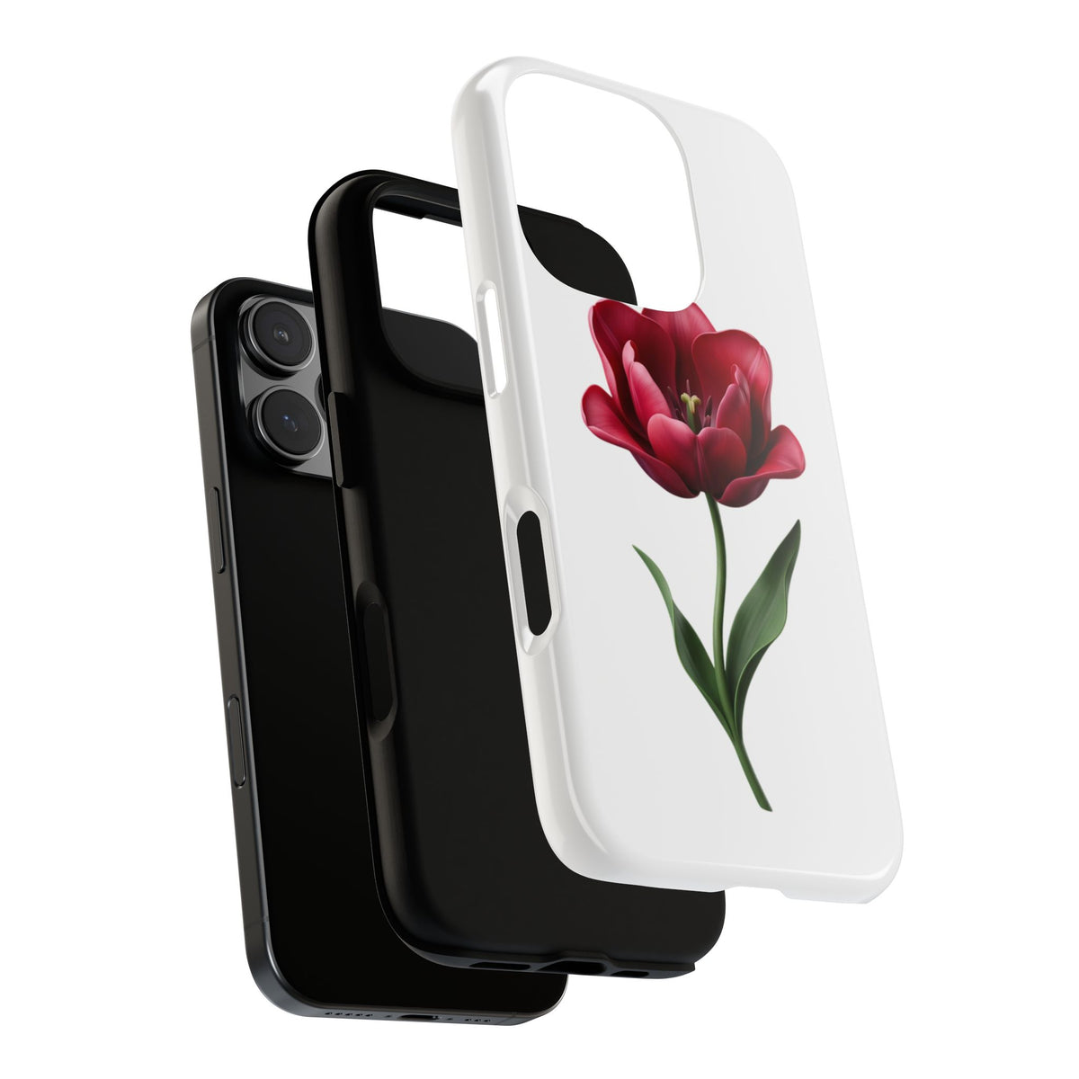 Tulip Floral Tough Phone Case – Protective Blossom iPhone Cover