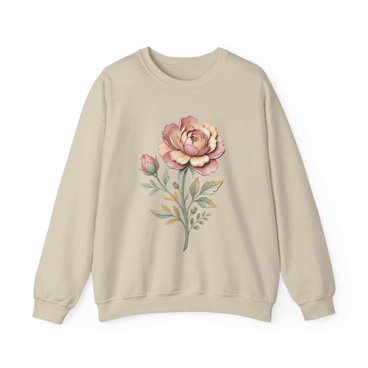 Floral Rose Crewneck Sweatshirt