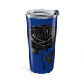 20oz Black Rose Tumbler — Stainless Insulated Travel Cup- Dark Blue