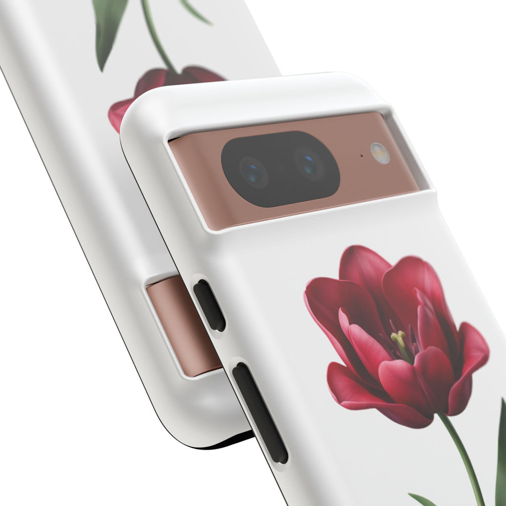 Tulip Floral Tough Phone Case – Protective Blossom iPhone Cover