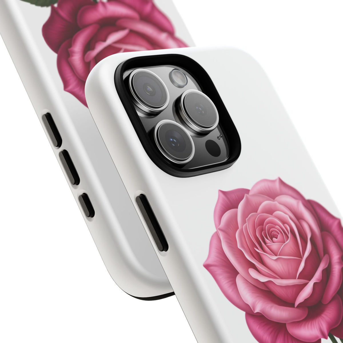 Pink Rose Tough Phone Case — Floral Protective iPhone Cover