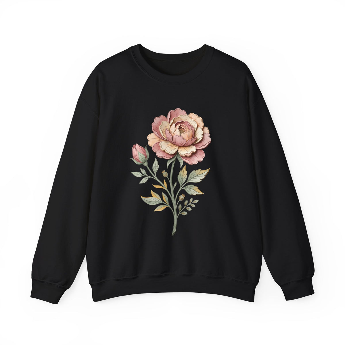 Floral Rose Crewneck Sweatshirt