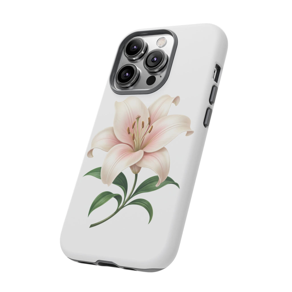 Floral Lily Phone Case — Pink Lily Tough Protective Cover
