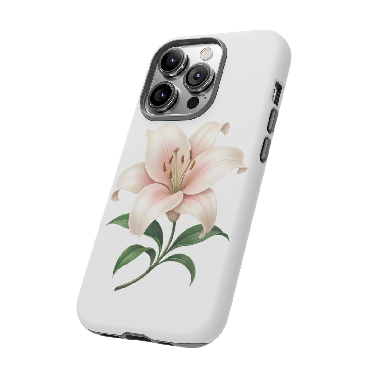 Floral Lily Phone Case — Pink Lily Tough Protective Cover