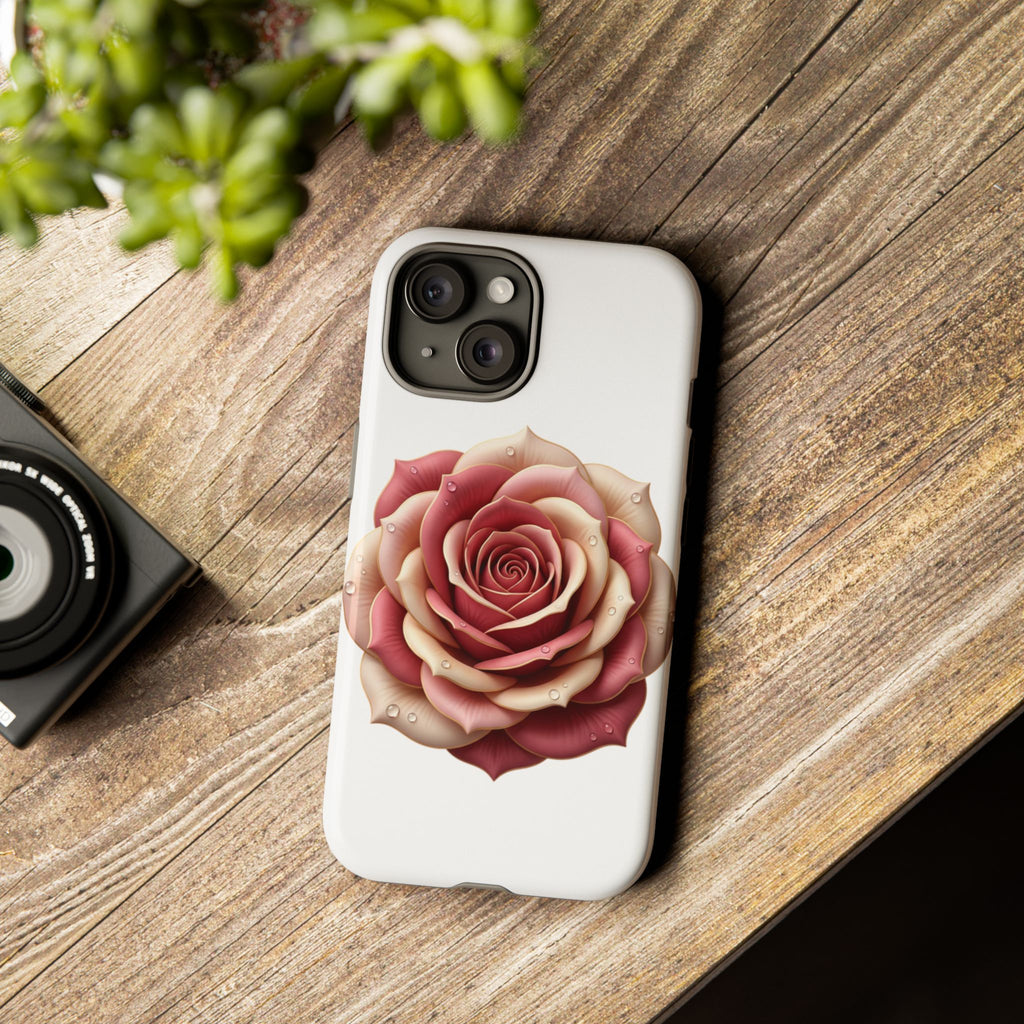 Rose Waterdrop Tough Phone Case — Protective Floral iPhone Cover