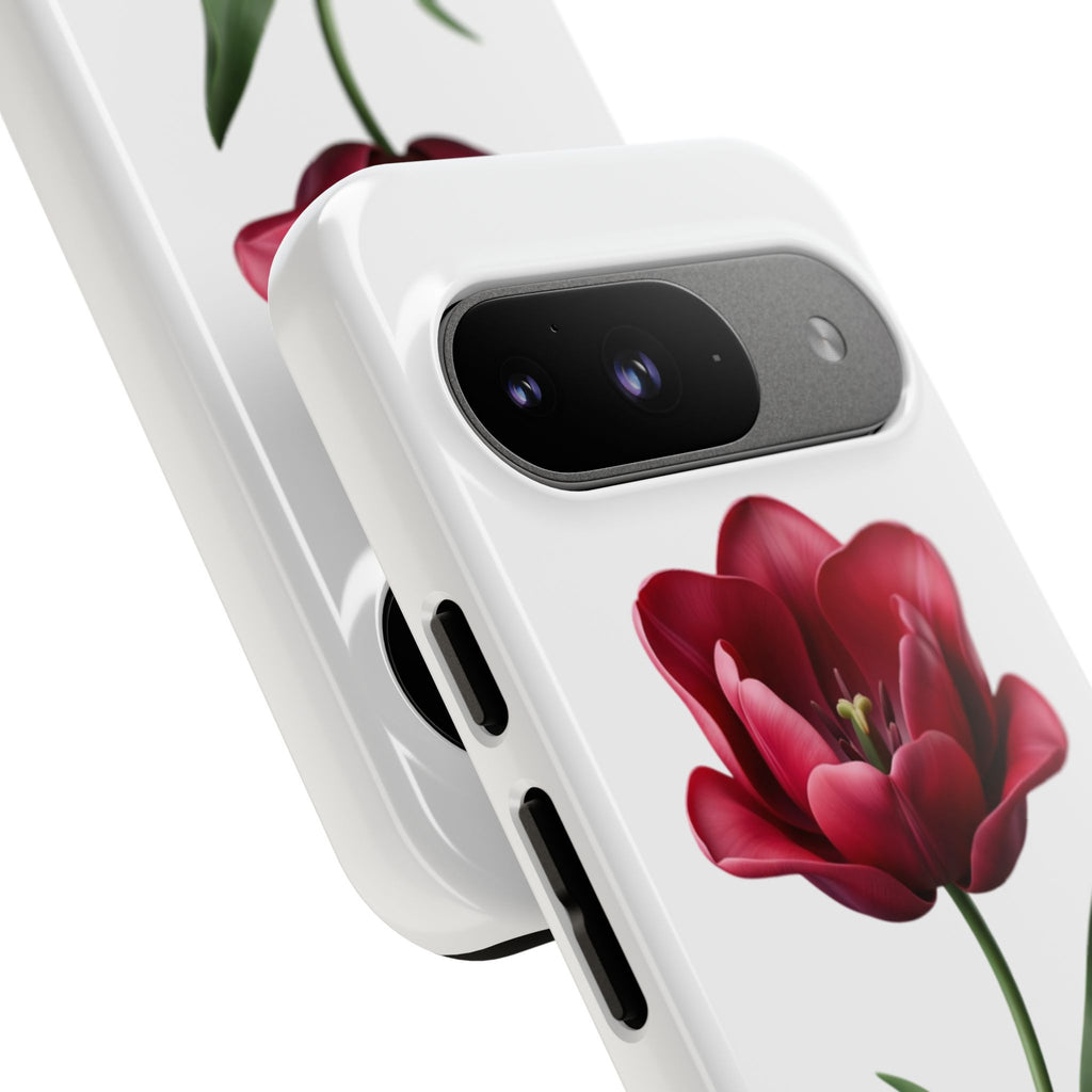 Tulip Floral Tough Phone Case – Protective Blossom iPhone Cover