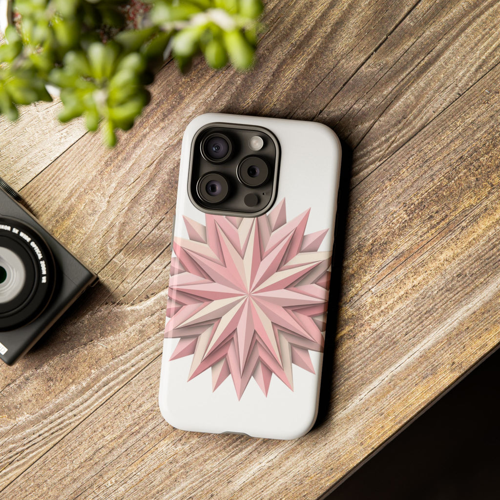 Pink Geometric Star Phone Case — Tough Protective iPhone Cover