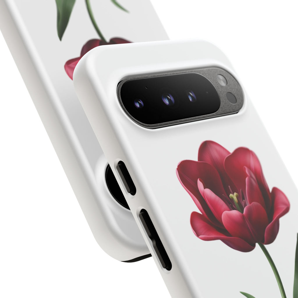 Tulip Floral Tough Phone Case – Protective Blossom iPhone Cover