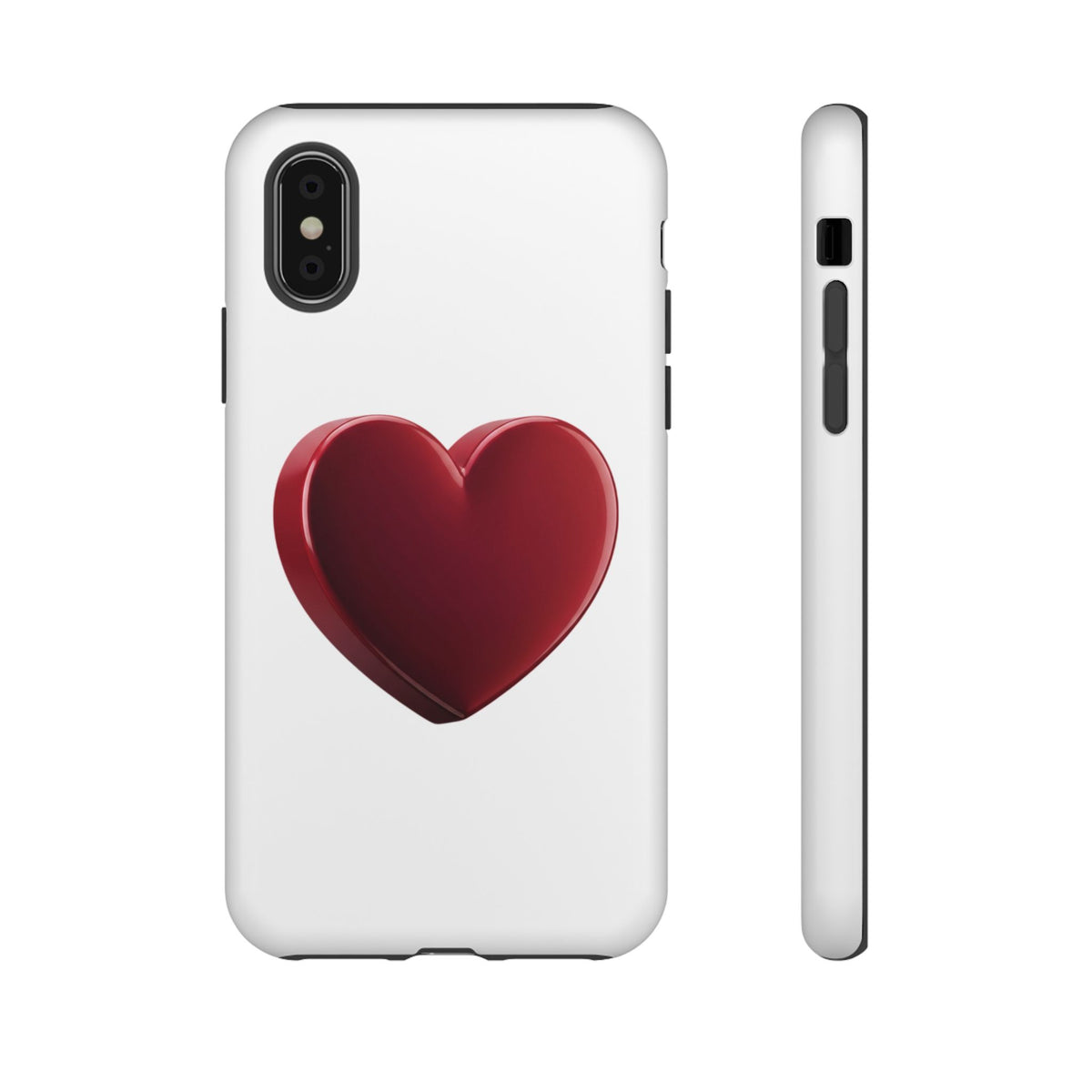 Heart Tough Phone Case - Red 3D Heart Protective Phone Case