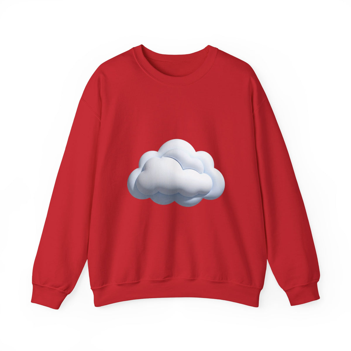 Cloud Graphic Sweatshirt — Soft White Cozy Crewneck