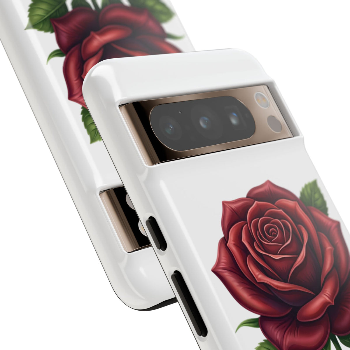 Rose Phone Case — Vintage Red Rose Floral Protective Cover