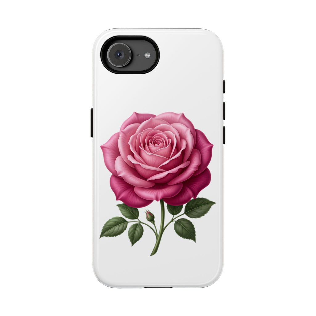 Pink Rose Tough Phone Case — Floral Protective iPhone Cover