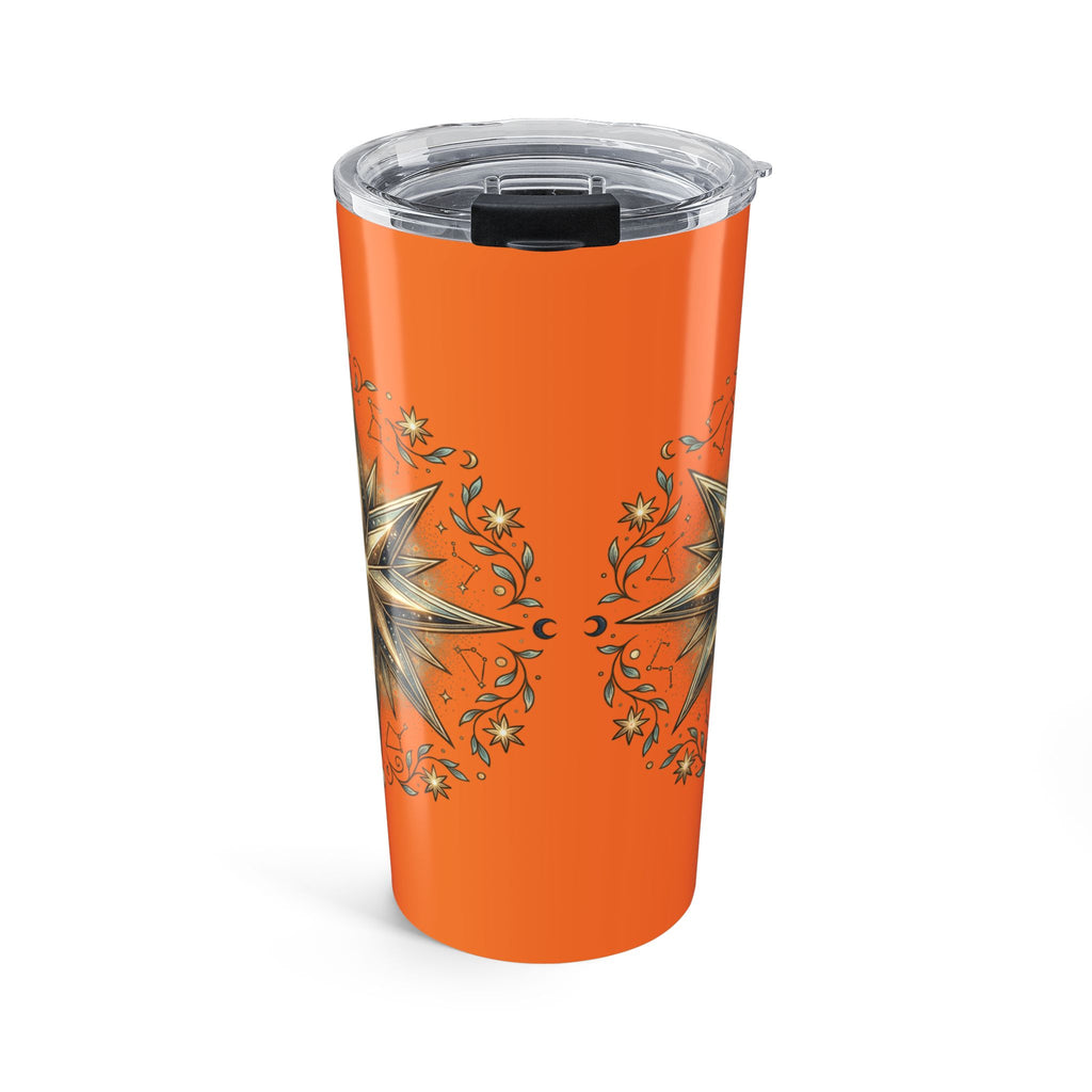 Star Print Orange Insulated Tumbler 20oz
