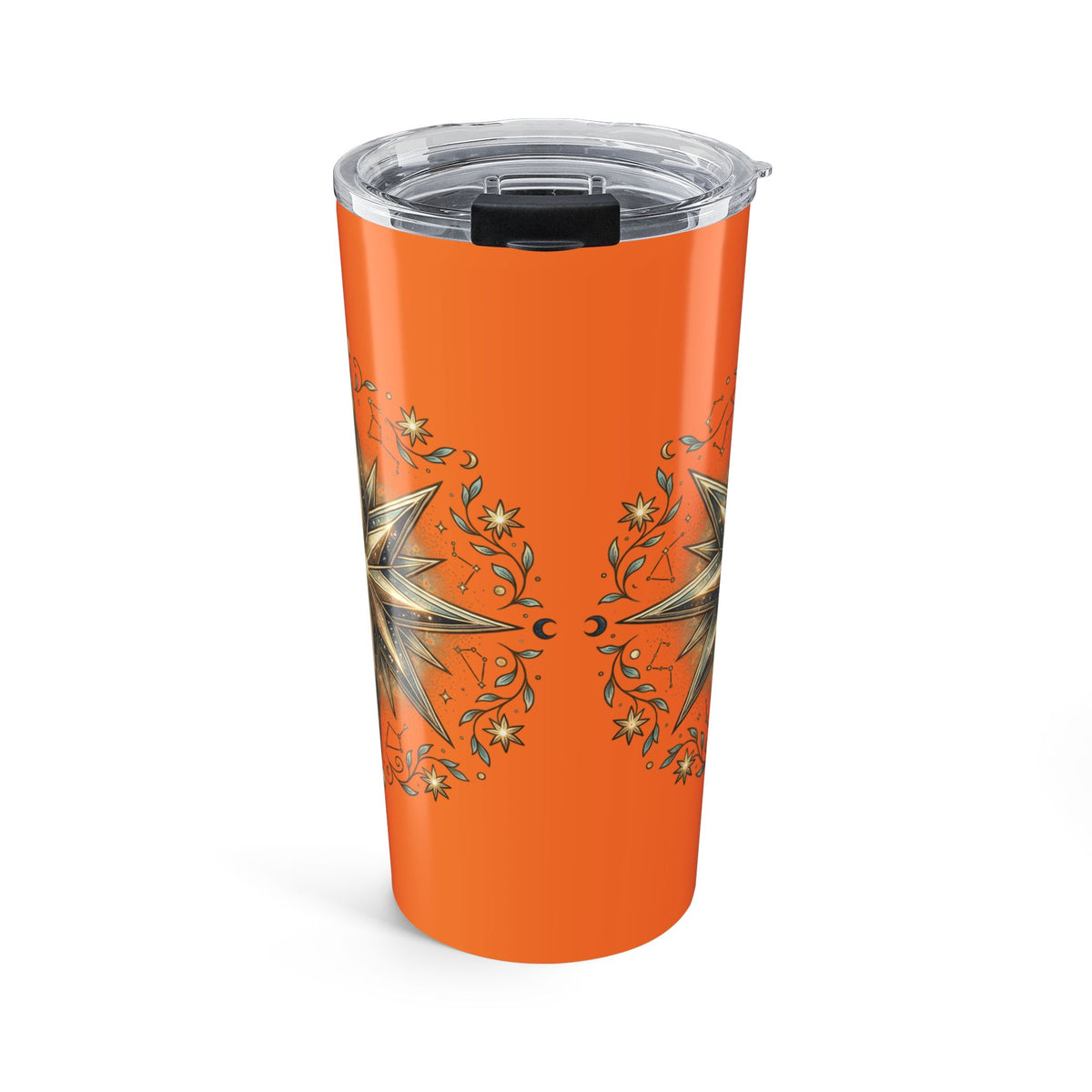 Star Print Orange Insulated Tumbler 20oz