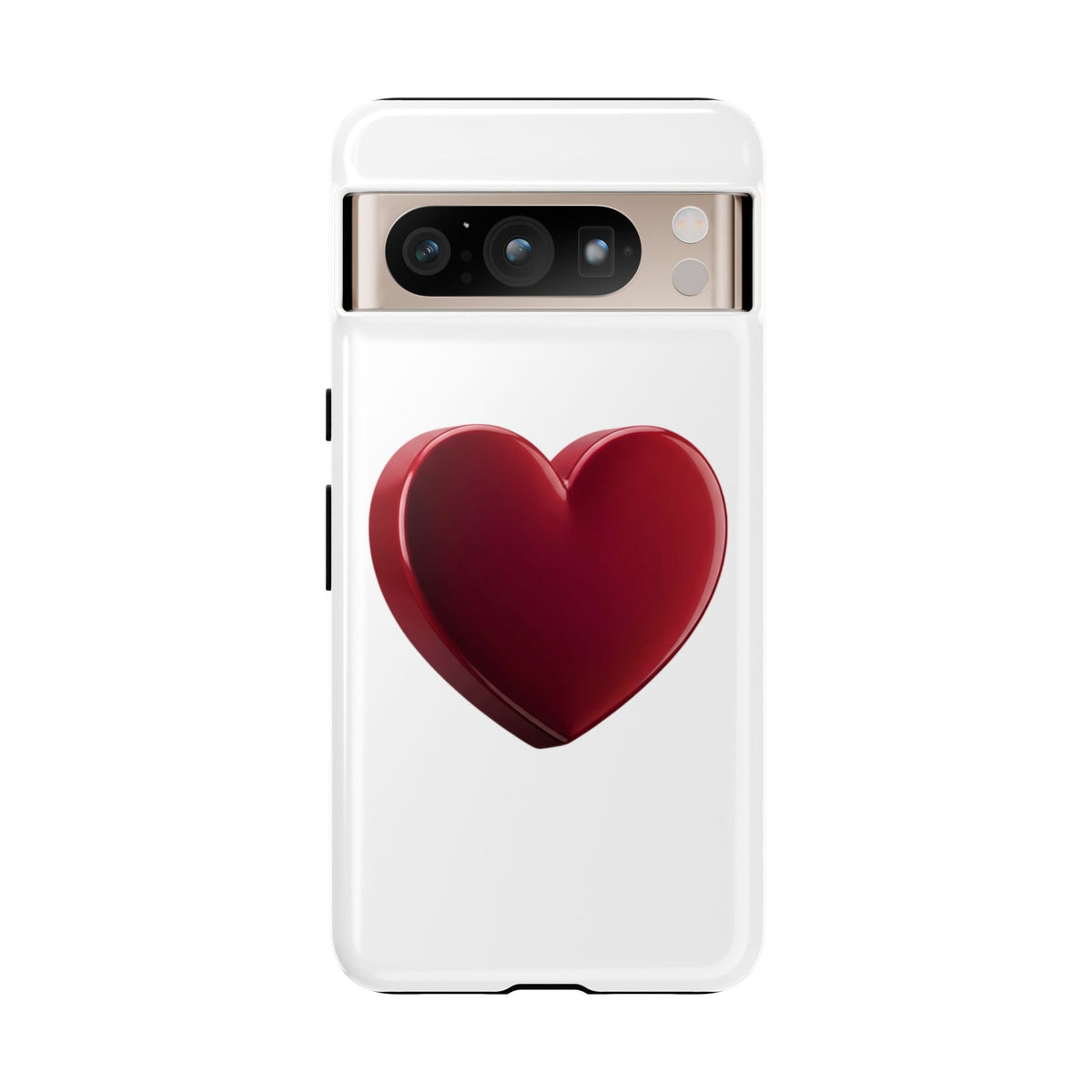 Heart Tough Phone Case - Red 3D Heart Protective Phone Case