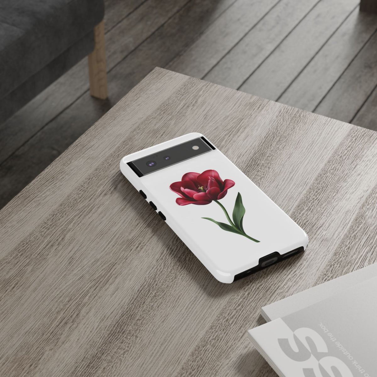 Tulip Floral Tough Phone Case – Protective Blossom iPhone Cover