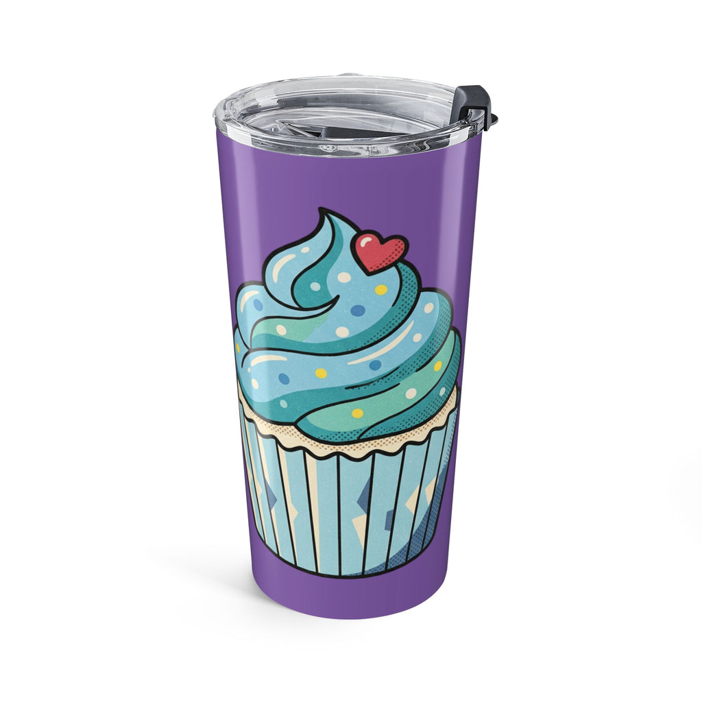 Blue Cupcake 20oz Tumbler- Light Purple Blue Sweet Treats Insulated Travel Mug