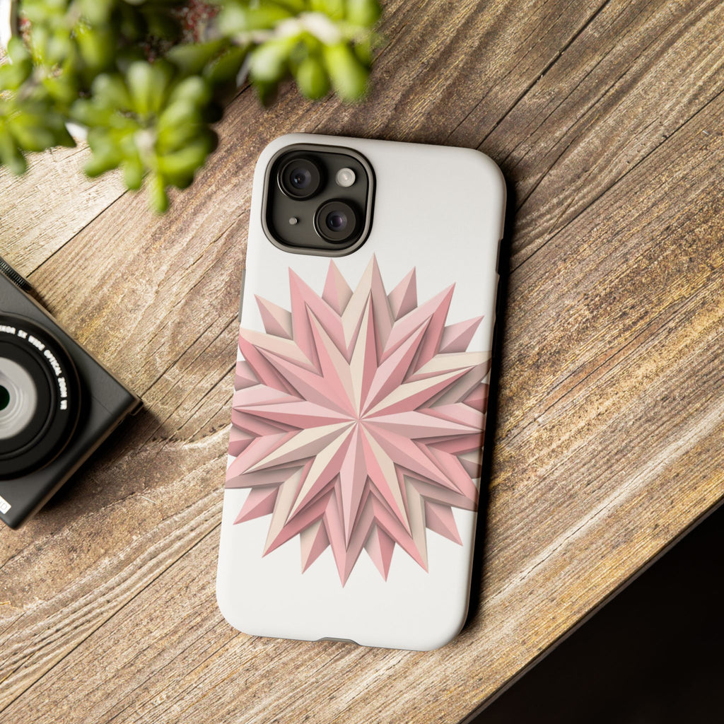 Pink Geometric Star Phone Case — Tough Protective iPhone Cover
