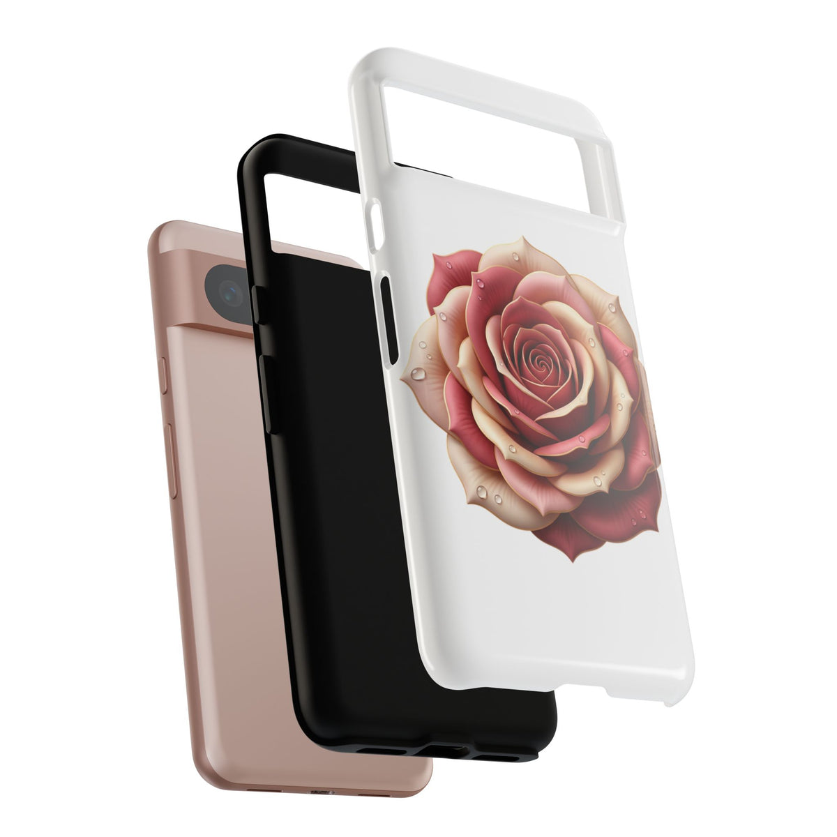 Rose Waterdrop Tough Phone Case — Protective Floral iPhone Cover