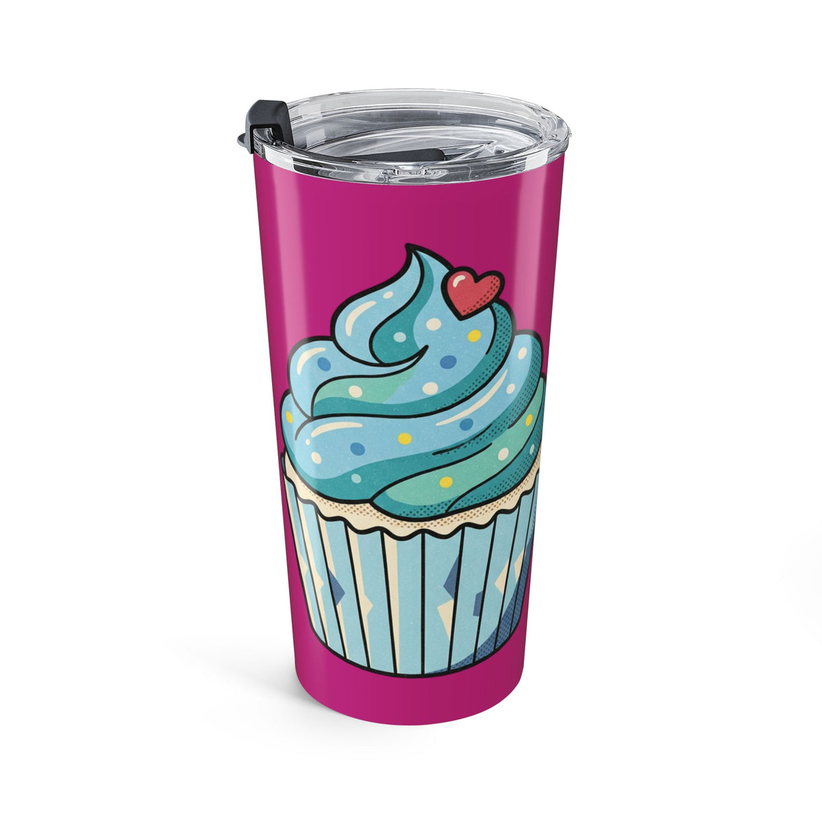 Blue Cupcake Frosting Tumbler 20oz- Magenta