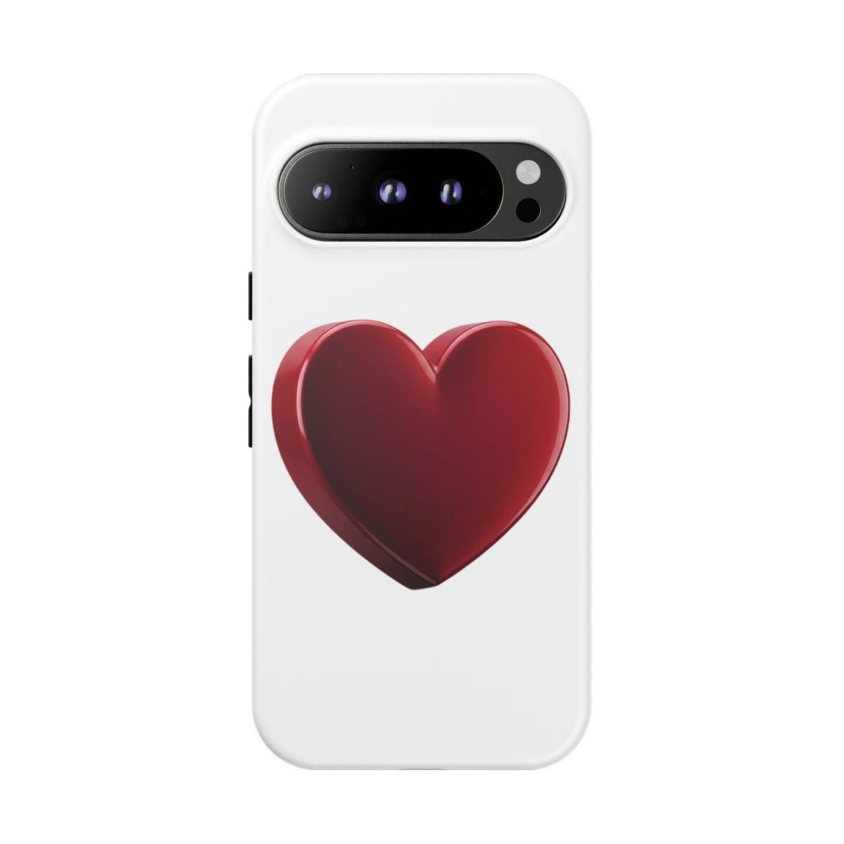 Heart Tough Phone Case - Red 3D Heart Protective Phone Case