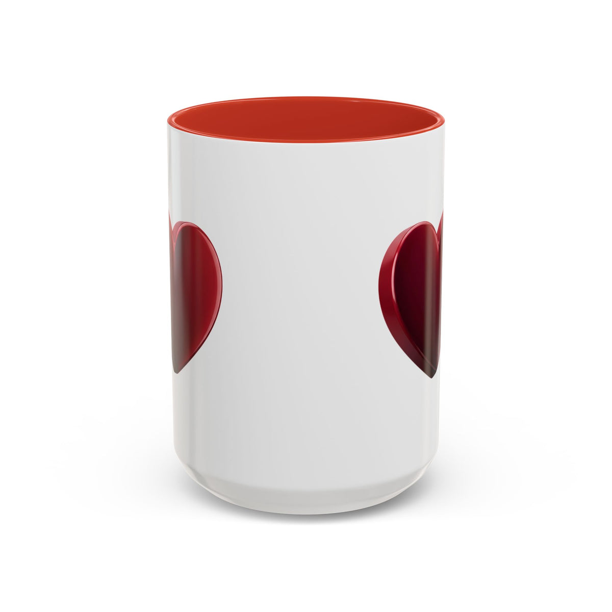 Heart Accent Coffee Mug – Red 3D Heart Design, Valentine’s Day Gift