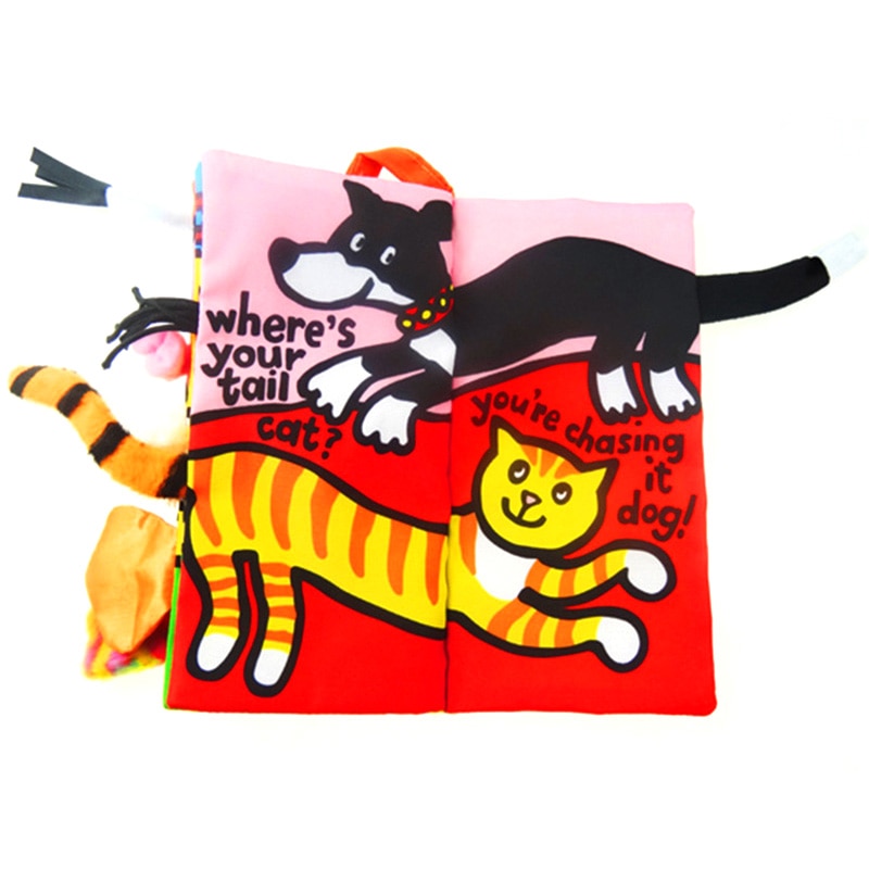 English Language Soft Fabric Cloth Book 0~12 Months Animal Style Baby Toys Hot Early Development Books Learning&Education Toy