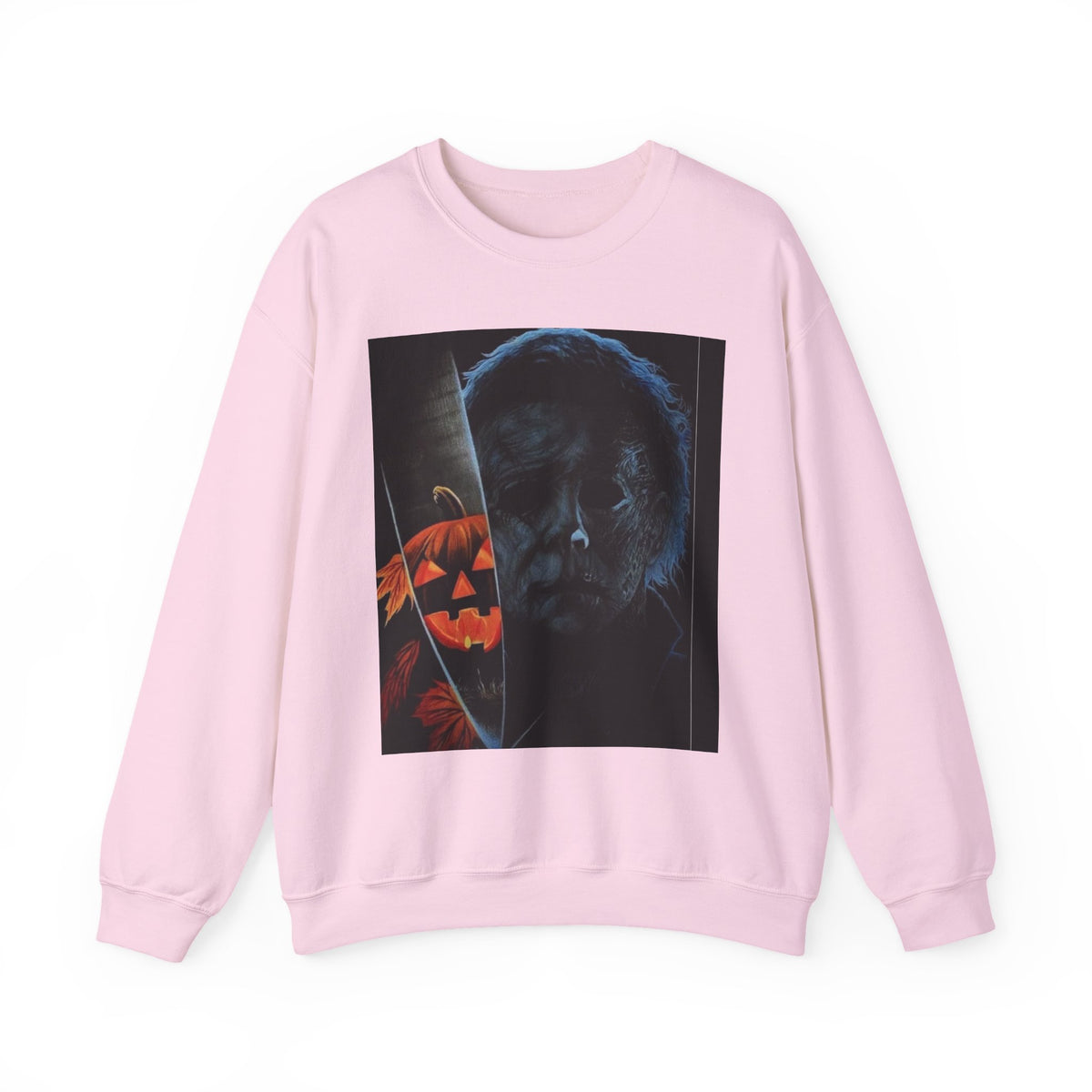 Halloween Thriller Crewneck Sweatshirt — Michael Myers & Jack-O'-Lantern Graphic