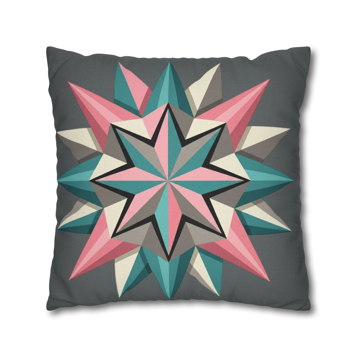 Geometric Starburst Decorative Pillowcase