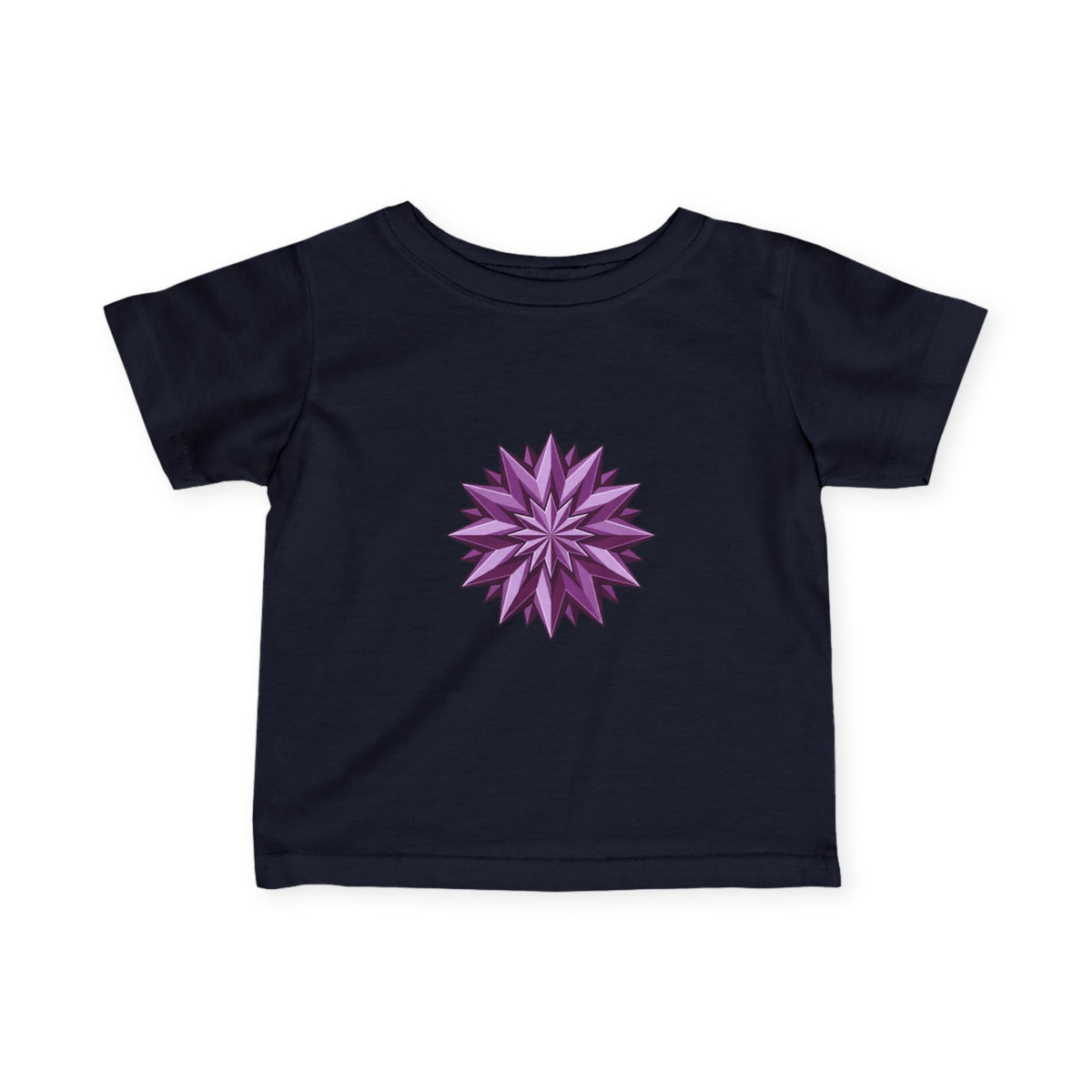 Infant Tee — Purple Starburst Floral Graphic Baby Shirt