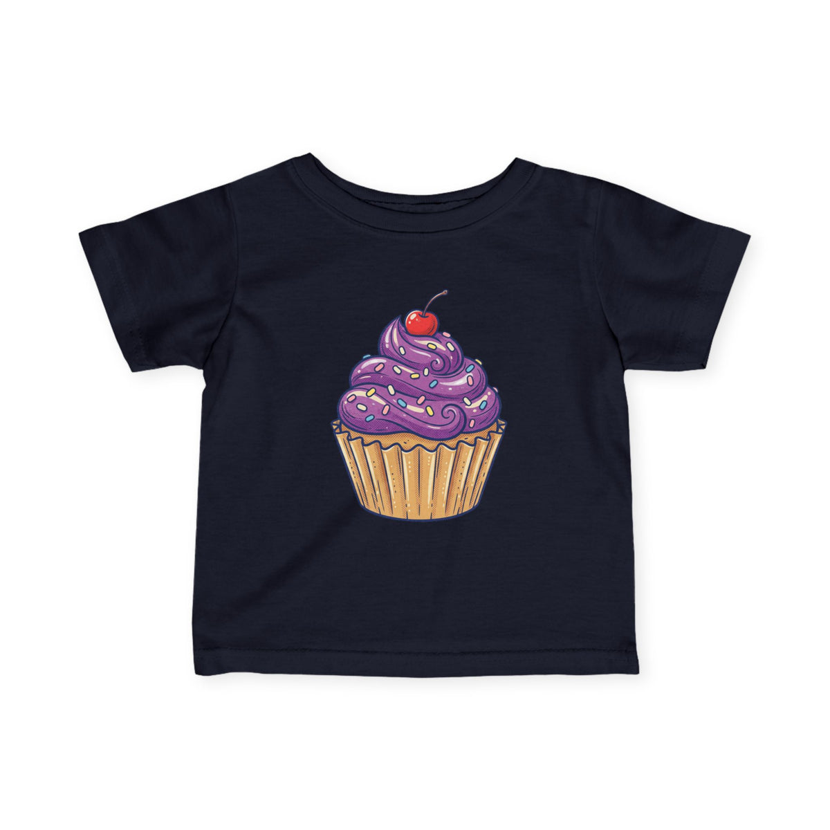 Purple Cupcake Infant Fine Jersey Tee