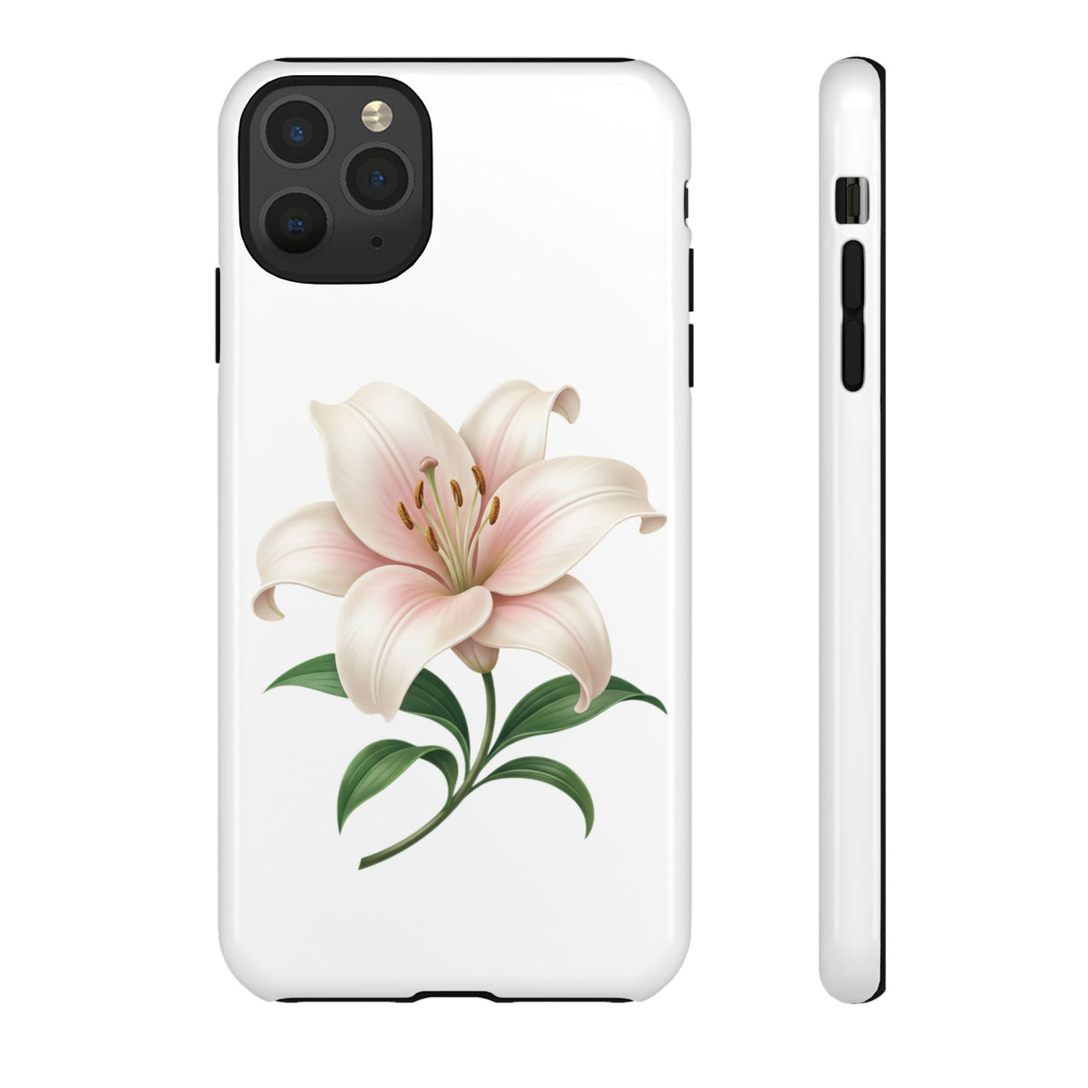Floral Lily Phone Case — Pink Lily Tough Protective Cover