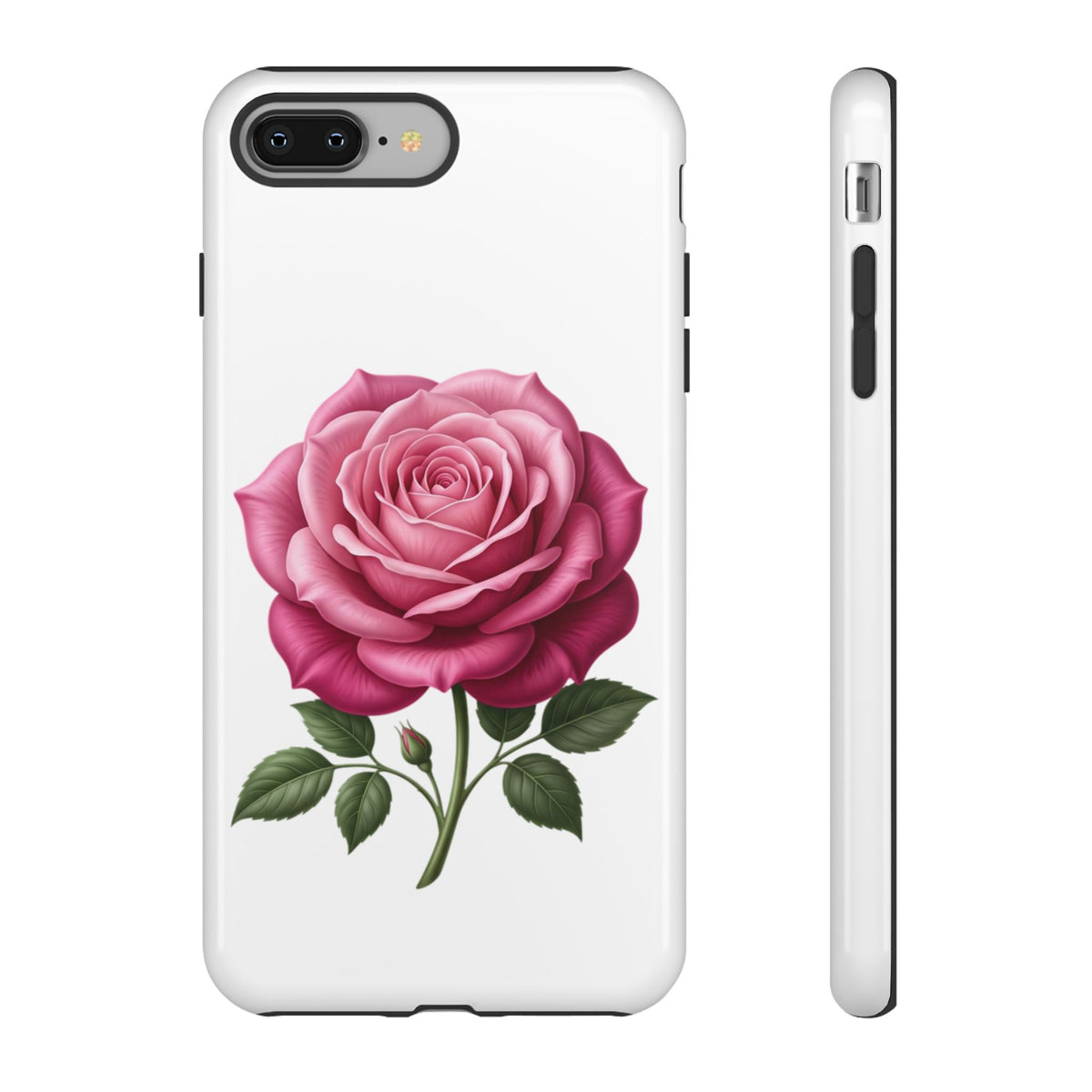Pink Rose Tough Phone Case — Floral Protective iPhone Cover