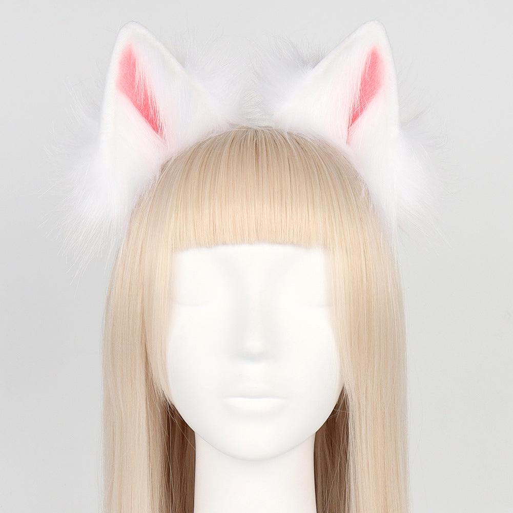 Halloween adjustable animal ear headpiece cosplay simulation fox ear hair clip accessory
