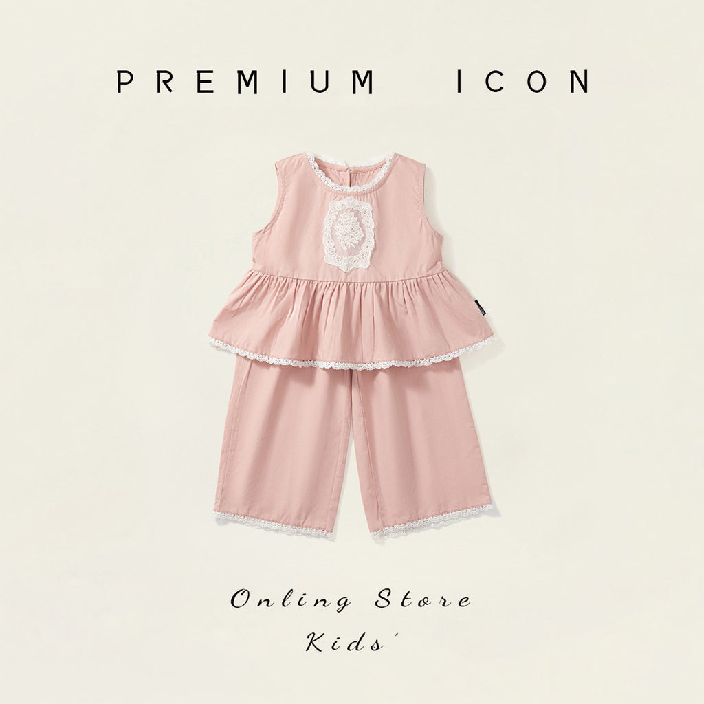 Cute Pink Two-Piece Set for Girls